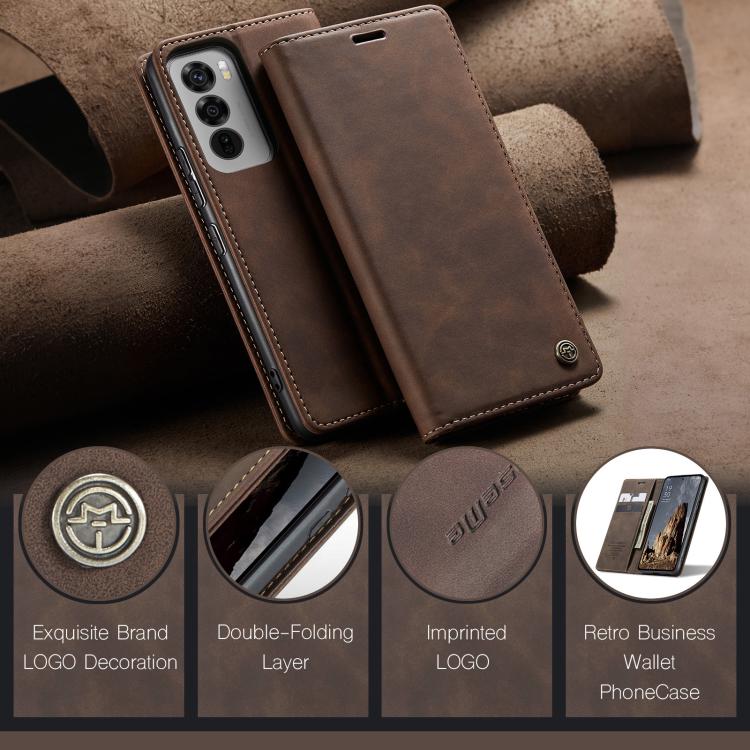 For OPPO Reno12 Pro 5G Global CaseMe 013 Multifunctional Horizontal Flip Leather Phone Case(Coffee)