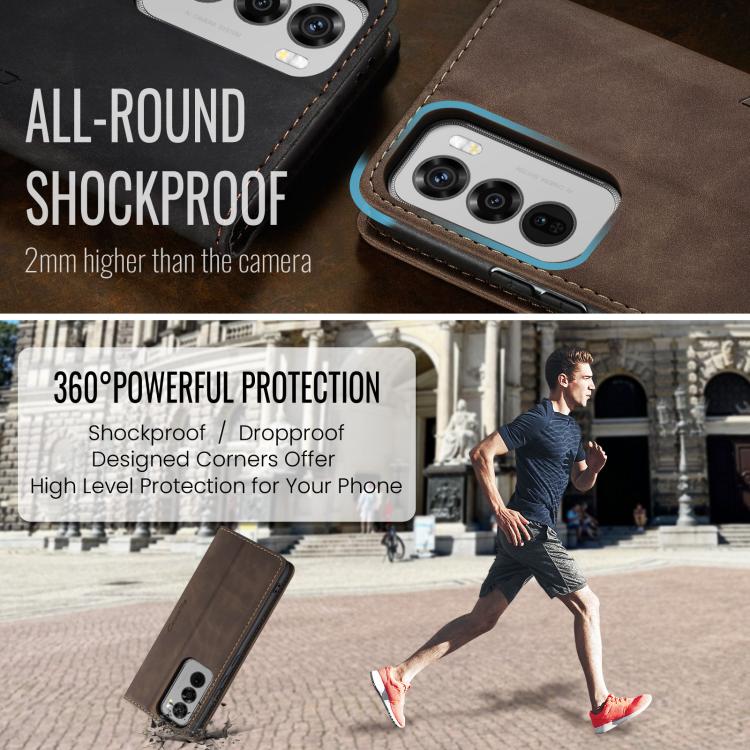 For OPPO Reno12 Pro 5G Global CaseMe 013 Multifunctional Horizontal Flip Leather Phone Case(Coffee)