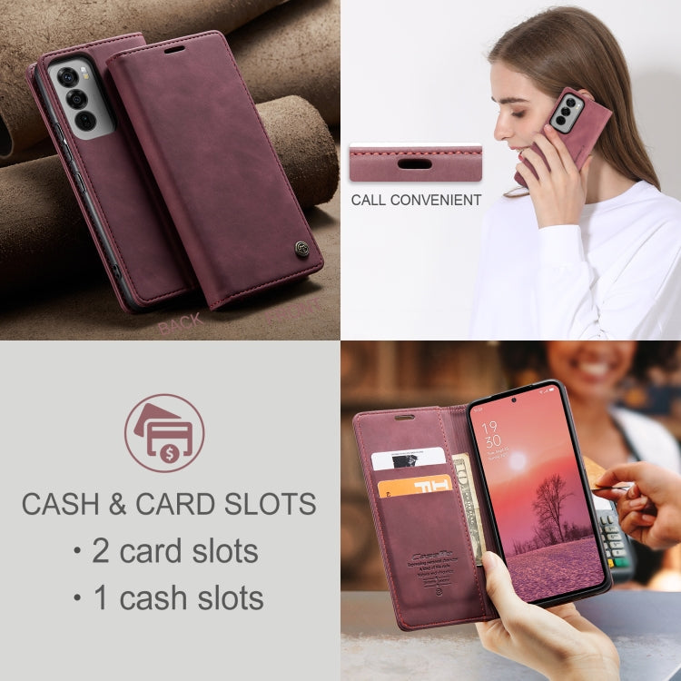 For OPPO Reno12 Pro 5G Global CaseMe 013 Multifunctional Horizontal Flip Leather Phone Case(Red)