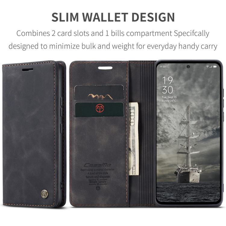 For OPPO Reno12 Pro 5G Global CaseMe 013 Multifunctional Horizontal Flip Leather Phone Case(Black)