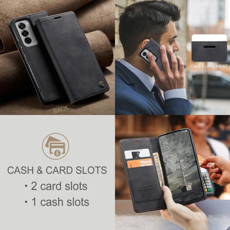 For OPPO Reno12 Pro 5G Global CaseMe 013 Multifunctional Horizontal Flip Leather Phone Case(Black)