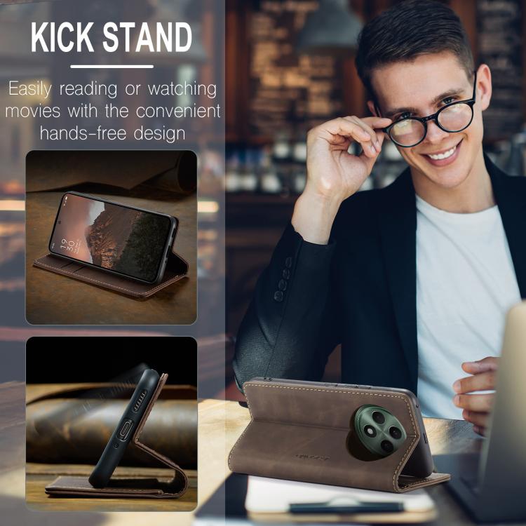 For OPPO Reno12 F /12 FS 5G CaseMe 013 Multifunctional Horizontal Flip Leather Phone Case(Coffee)