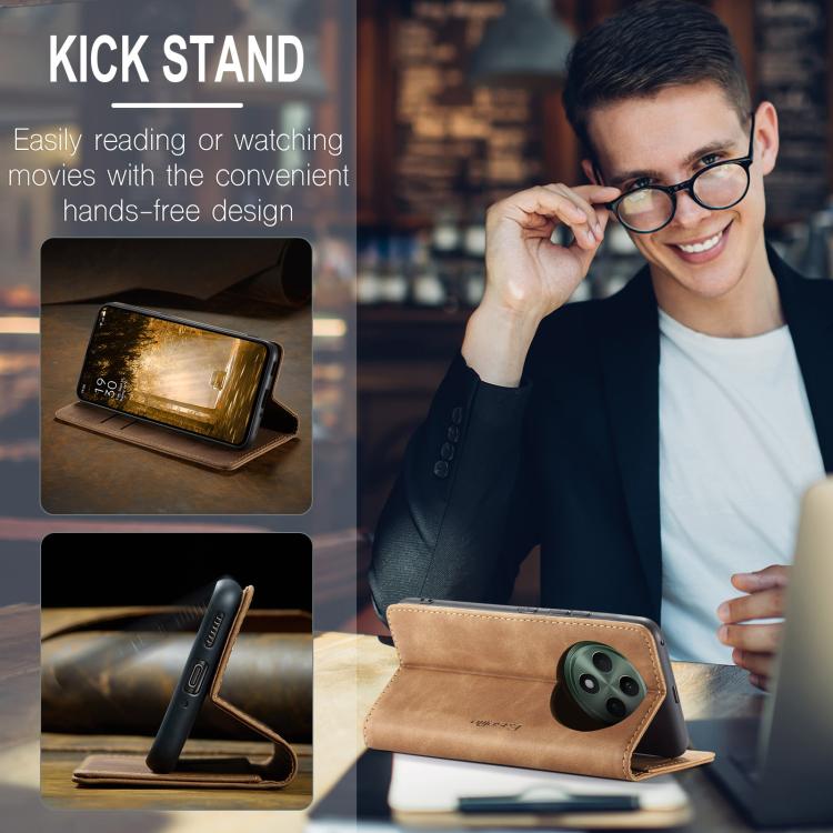 For OPPO Reno12 F /12 FS 5G CaseMe 013 Multifunctional Horizontal Flip Leather Phone Case(Brown)
