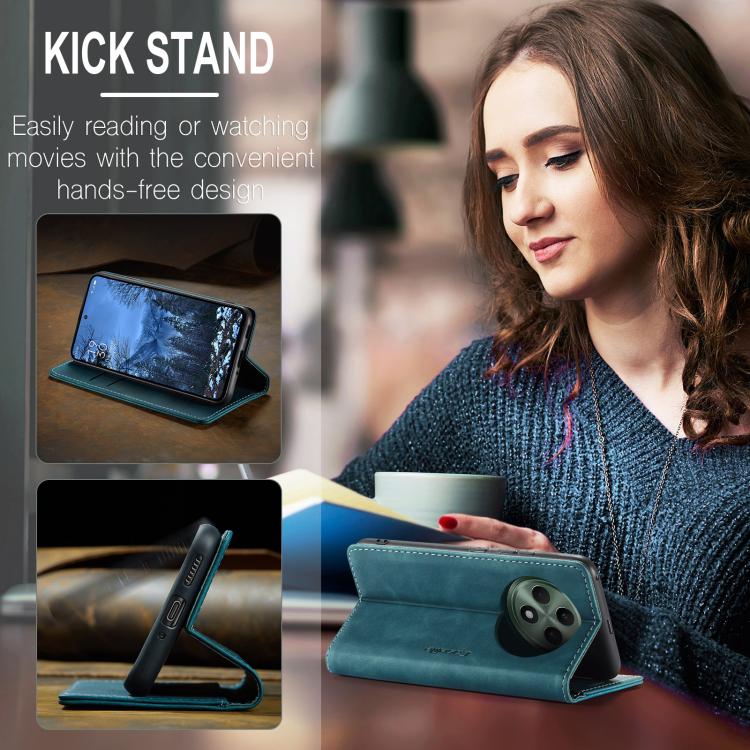 For OPPO Reno12 F /12 FS 5G CaseMe 013 Multifunctional Horizontal Flip Leather Phone Case(Blue)