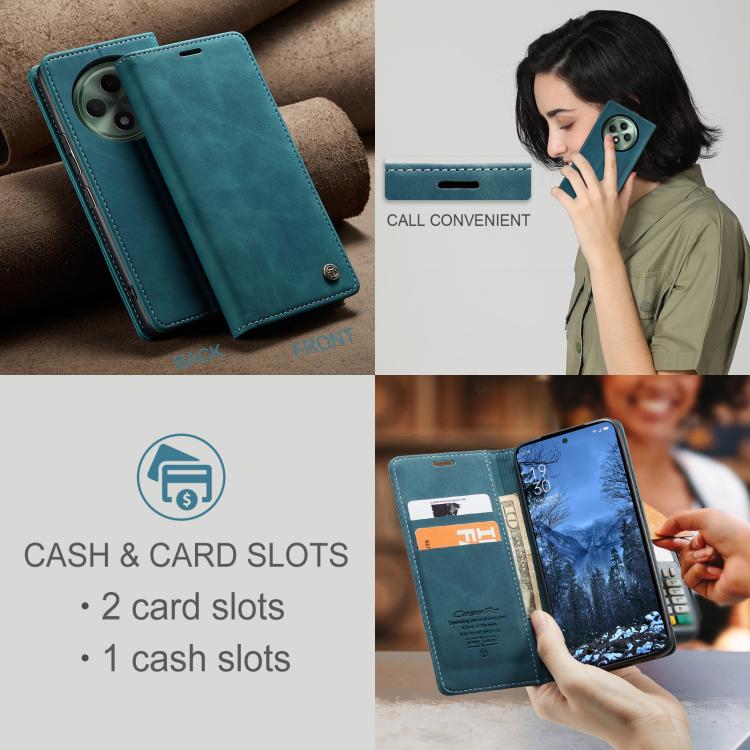 For OPPO Reno12 F /12 FS 5G CaseMe 013 Multifunctional Horizontal Flip Leather Phone Case(Blue)