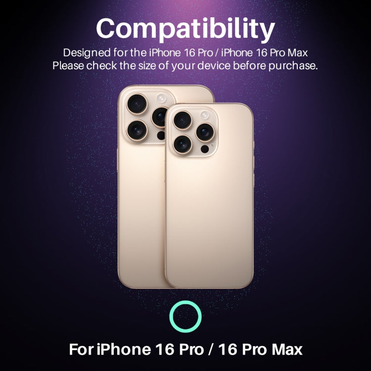 For iPhone 16 Pro / 16 Pro Max NORTHJO Camera Lens Protector CD Veins 3D Tempered Glass Film(Purple)