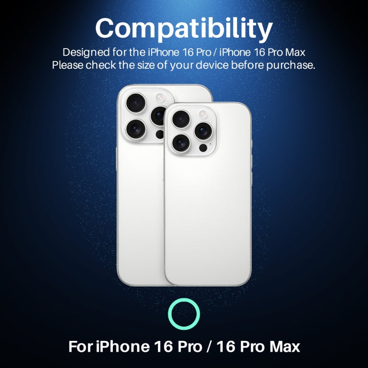 For iPhone 16 Pro / 16 Pro Max NORTHJO Camera Lens Protector Glitter Ring 3D Tempered Glass Film(Blue)
