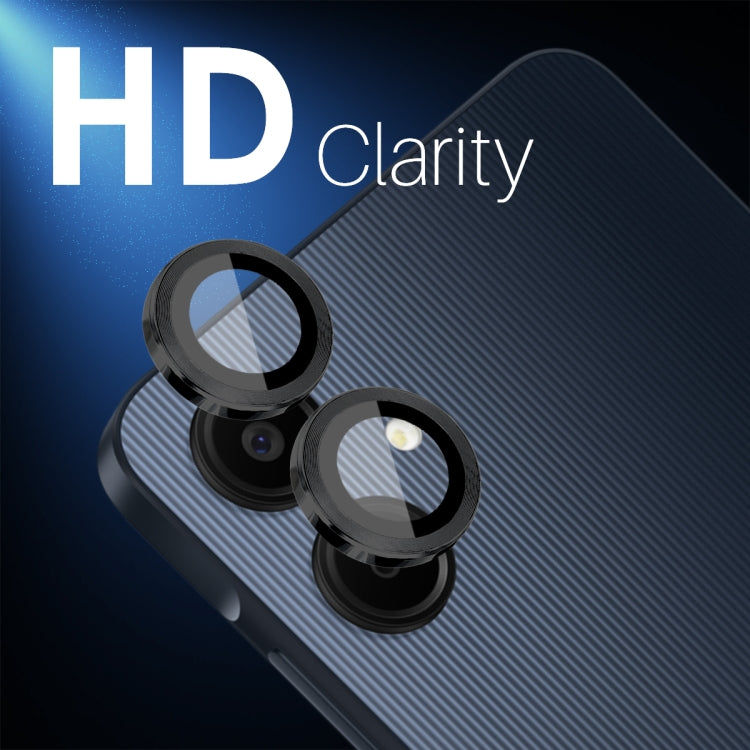 For Samsung Galaxy A06 4G NORTHJO Camera Lens Protector CD Metal Ring Tempered Glass Film(Black)