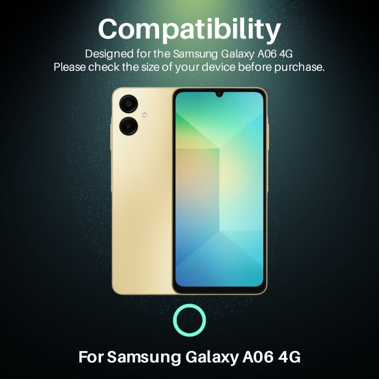 For Samsung Galaxy A06 4G NORTHJO Camera Lens Protector CD Metal Ring Tempered Glass Film(Gold)