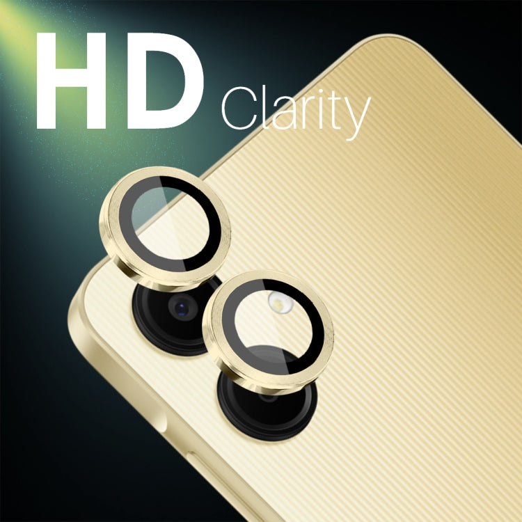 For Samsung Galaxy A06 4G NORTHJO Camera Lens Protector CD Metal Ring Tempered Glass Film(Gold)