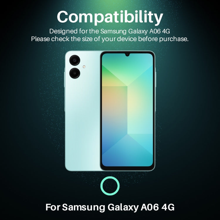 For Samsung Galaxy A06 4G NORTHJO Camera Lens Protector CD Metal Ring Tempered Glass Film(Green)