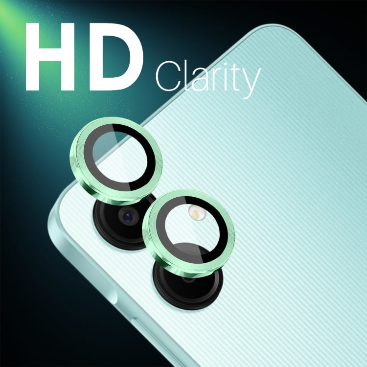 For Samsung Galaxy A06 4G NORTHJO Camera Lens Protector CD Metal Ring Tempered Glass Film(Green)