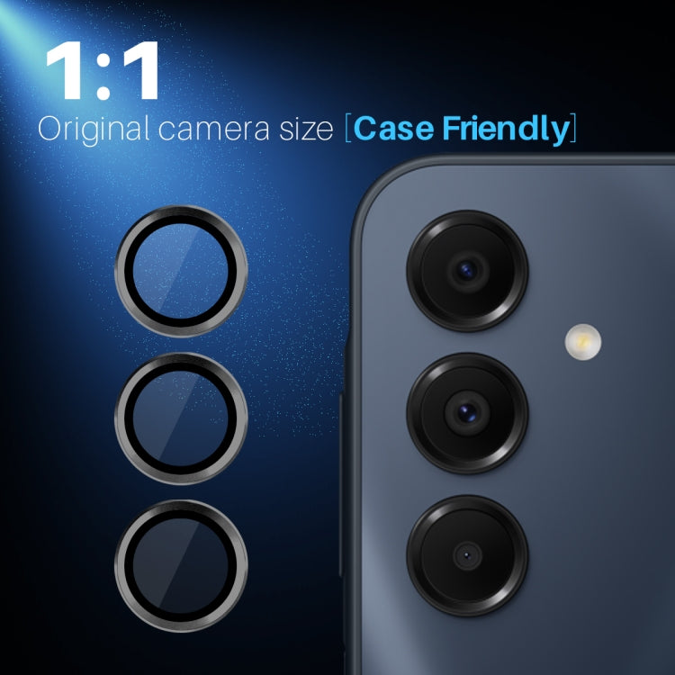 NORTHJO Camera Lens Protector CD Metal Ring Tempered Glass Film, For Samsung Galaxy A16 5G, For Samsung Galaxy S24 FE 5G