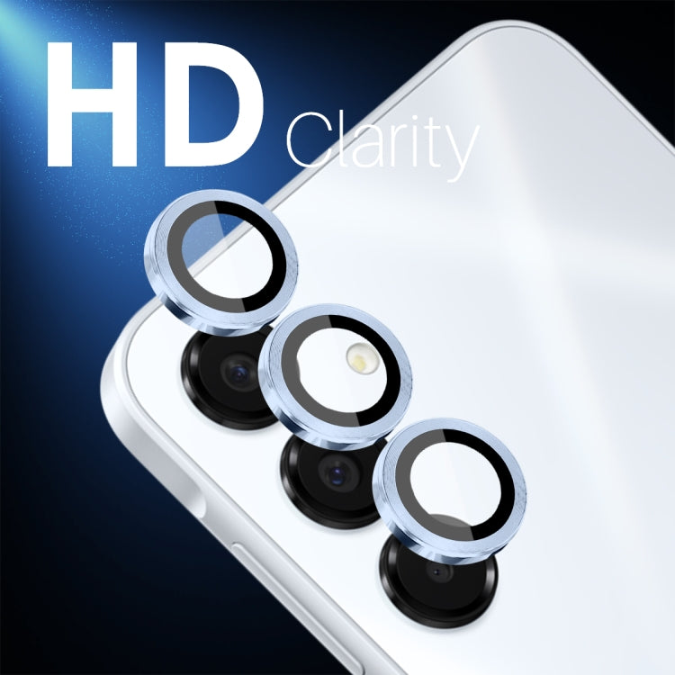 For Samsung Galaxy A16 5G NORTHJO Camera Lens Protector CD Metal Ring Tempered Glass Film(Blue)