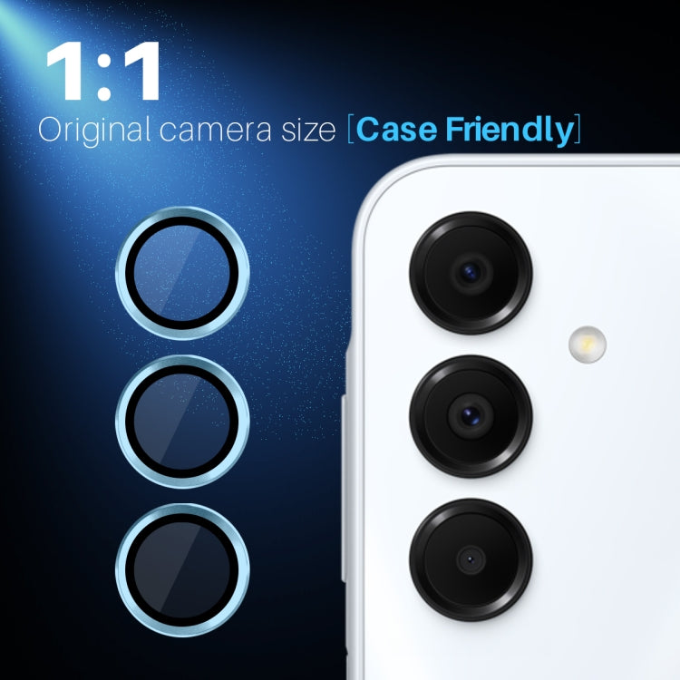 For Samsung Galaxy A16 5G NORTHJO Camera Lens Protector CD Metal Ring Tempered Glass Film(Blue)