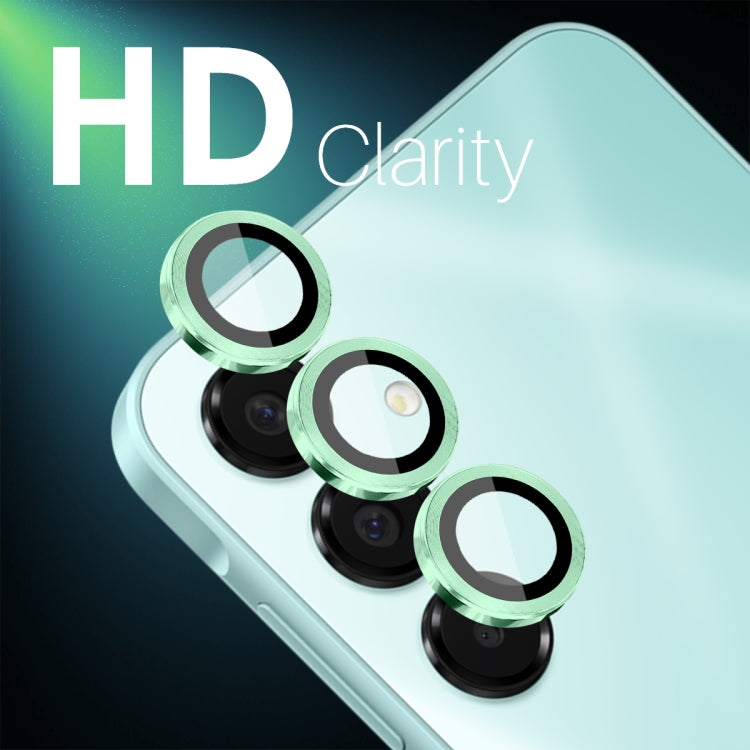 For Samsung Galaxy A16 5G NORTHJO Camera Lens Protector CD Metal Ring Tempered Glass Film(Green)