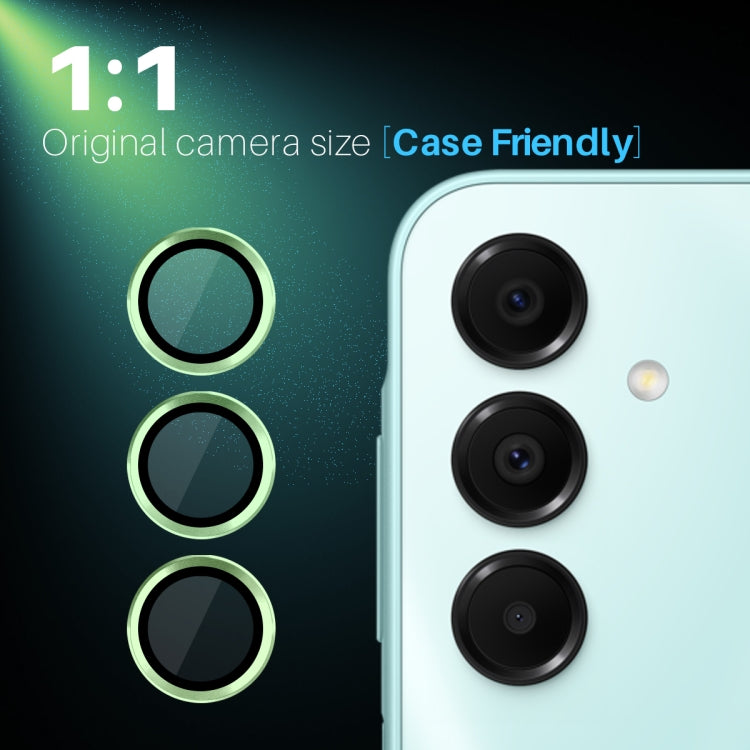 For Samsung Galaxy A16 5G NORTHJO Camera Lens Protector CD Metal Ring Tempered Glass Film(Green)