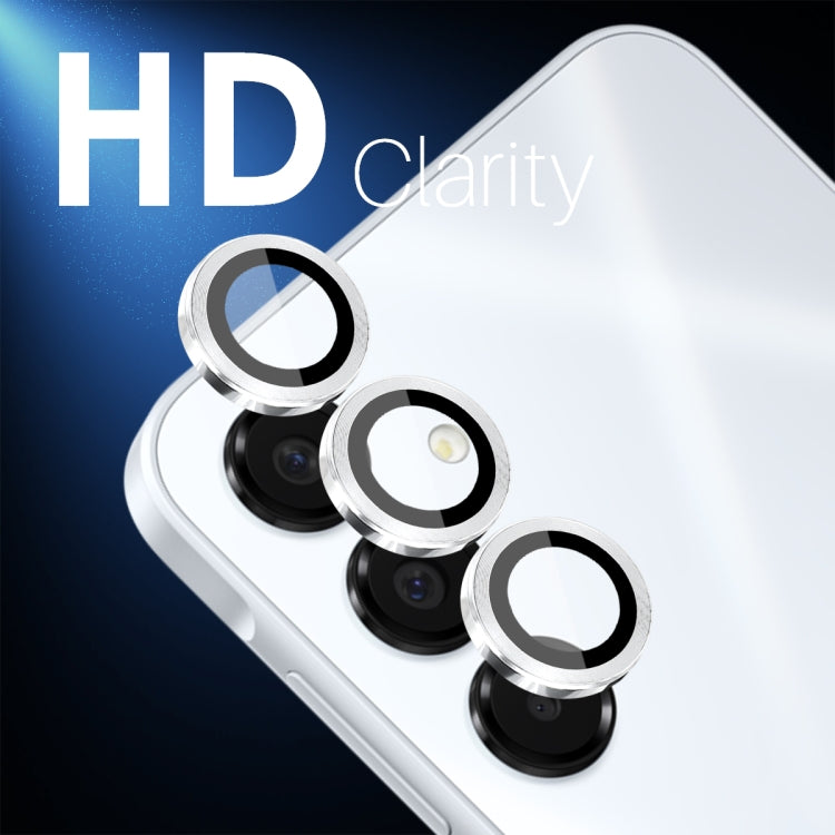 For Samsung Galaxy A16 5G NORTHJO Camera Lens Protector CD Metal Ring Tempered Glass Film(Silver)