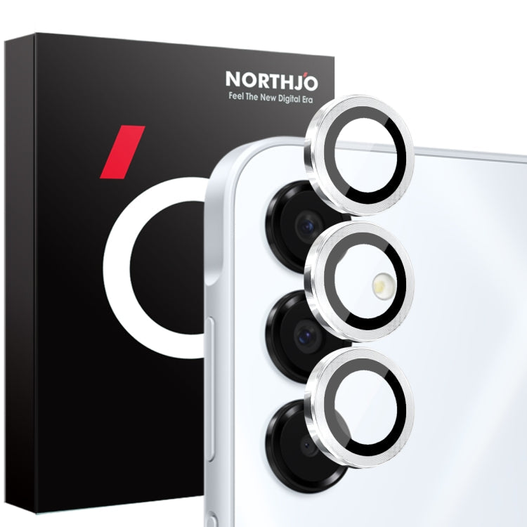 NORTHJO Camera Lens Protector CD Metal Ring Tempered Glass Film, For Samsung Galaxy A16 5G, For Samsung Galaxy S24 FE 5G