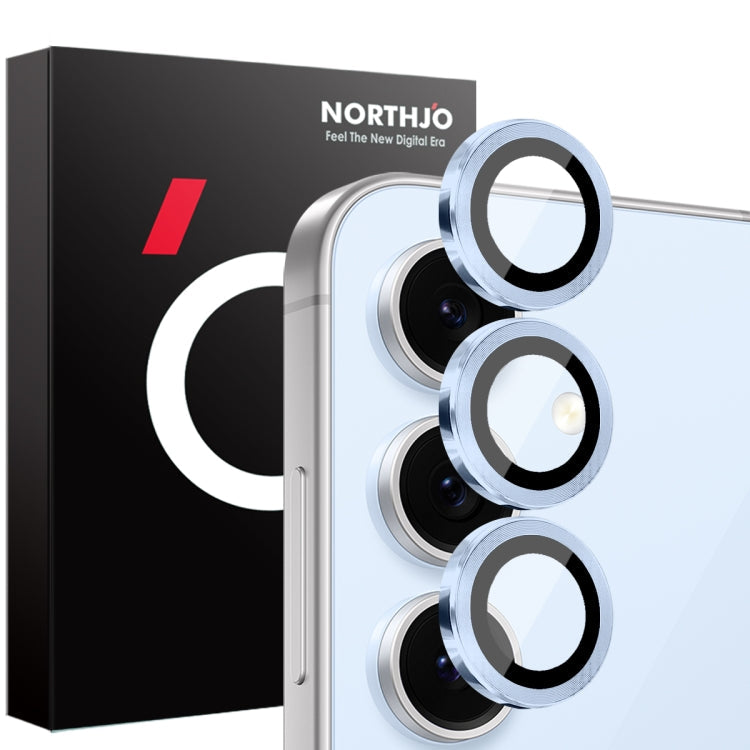 NORTHJO Camera Lens Protector CD Metal Ring Tempered Glass Film, For Samsung Galaxy A16 5G, For Samsung Galaxy S24 FE 5G