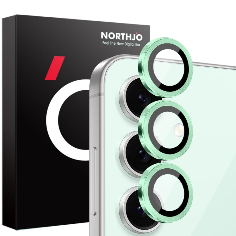 NORTHJO Camera Lens Protector CD Metal Ring Tempered Glass Film, For Samsung Galaxy A16 5G, For Samsung Galaxy S24 FE 5G