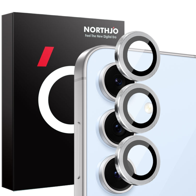 NORTHJO Camera Lens Protector CD Metal Ring Tempered Glass Film, For Samsung Galaxy A16 5G, For Samsung Galaxy S24 FE 5G