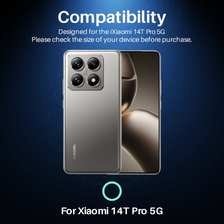 For Xiaomi 14T Pro 5G NORTHJO Camera Lens Protector CD Metal Ring Tempered Glass Film(Silver)