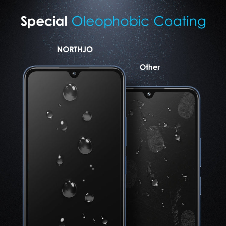 For Xiaomi Redmi 14C 4G / 14R 5G / A3 Pro 4G NORTHJO A++ Screen Full Glue Silk Printing Tempered Glass Film