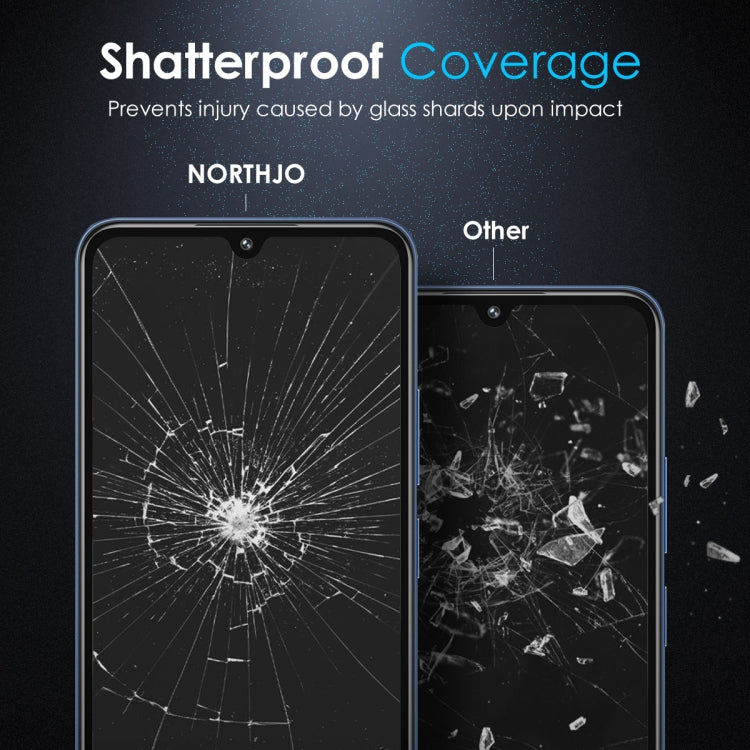 For Xiaomi Redmi 14C 4G / 14R 5G / A3 Pro 4G NORTHJO A++ Screen Full Glue Silk Printing Tempered Glass Film