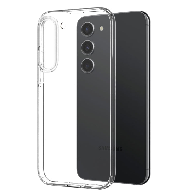 For Samsung Galaxy S23 5G NORTHJO TPU Case with Screen and Lens Film, Support Fingerprint Unlock(Transparent)