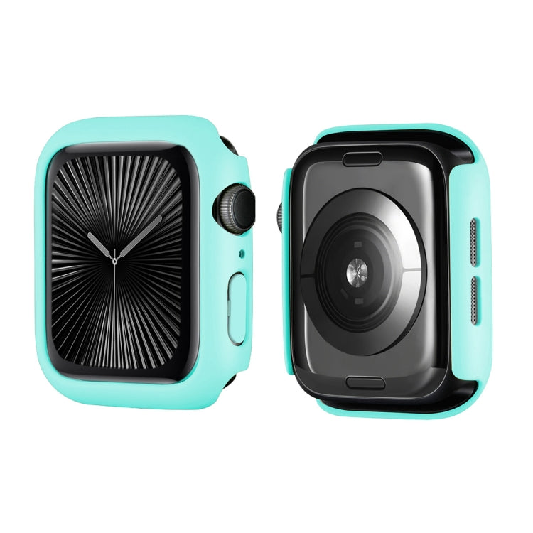 For Apple Watch Series 11 / 10 46mm ENKAY Hat-Prince 2 in 1 Solid Color PC Watch Case with Full Coverage PMMA Soft Film(Light Blue)