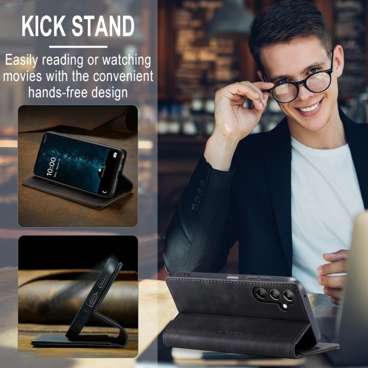 For Samsung Galaxy A16 5G CaseMe 013 Multifunctional Horizontal Flip Leather Phone Case(Black)