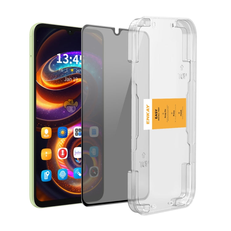 For Samsung Galaxy A06 4G ENKAY Easy Install Anti-peeping Privacy Tempered Glass Film