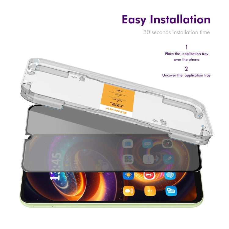For Samsung Galaxy A06 4G ENKAY Easy Install Anti-peeping Privacy Tempered Glass Film