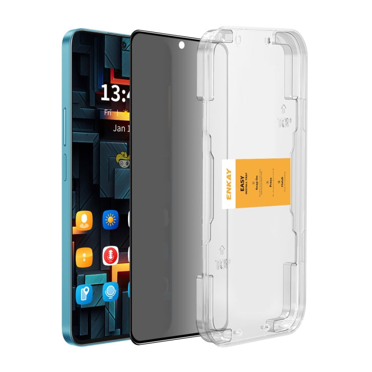 For Honor Play 60 Plus ENKAY Easy Install Anti-peeping Privacy Tempered Glass Film