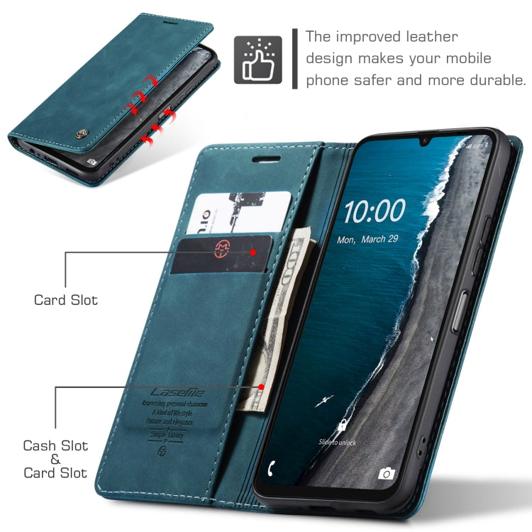 For Samsung Galaxy A07 / A06 CaseMe 013 Multifunctional Horizontal Flip Leather Phone Case(Blue)