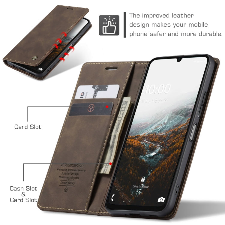For Samsung Galaxy A07 / A06 CaseMe 013 Multifunctional Horizontal Flip Leather Phone Case(Coffee)