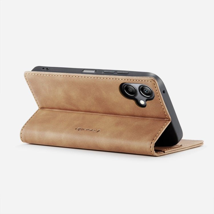 For Samsung Galaxy A07 / A06 CaseMe 013 Multifunctional Horizontal Flip Leather Phone Case(Brown)