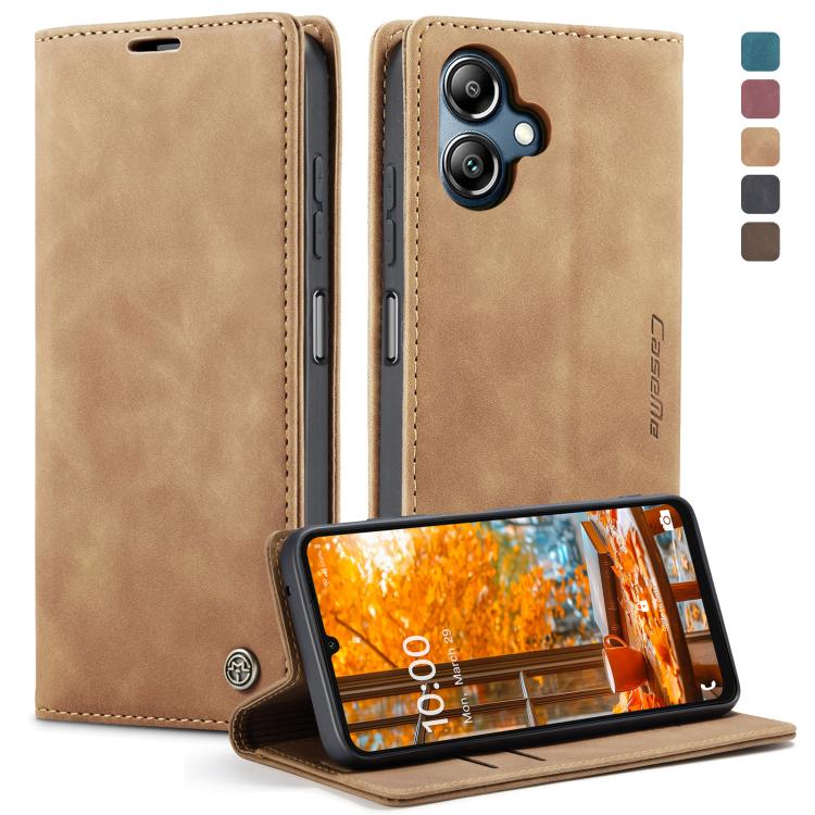 For Samsung Galaxy A07 / A06 CaseMe 013 Multifunctional Horizontal Flip Leather Phone Case(Brown)