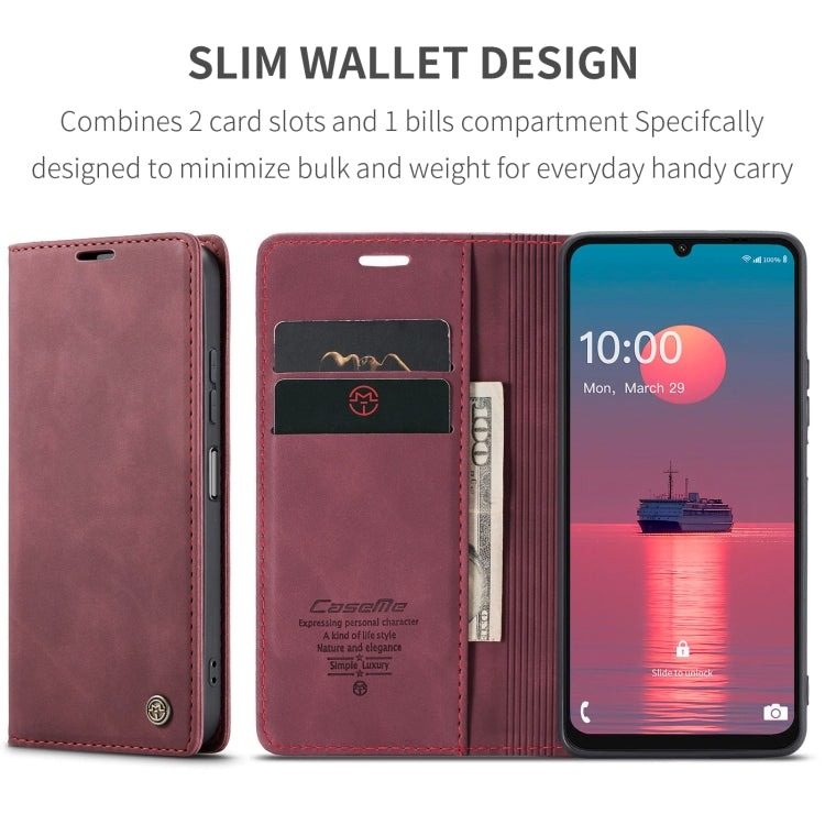 For Samsung Galaxy A07 / A06 CaseMe 013 Multifunctional Horizontal Flip Leather Phone Case(Red)