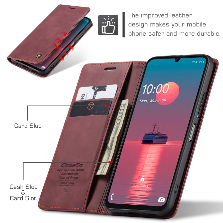 For Samsung Galaxy A07 / A06 CaseMe 013 Multifunctional Horizontal Flip Leather Phone Case(Red)