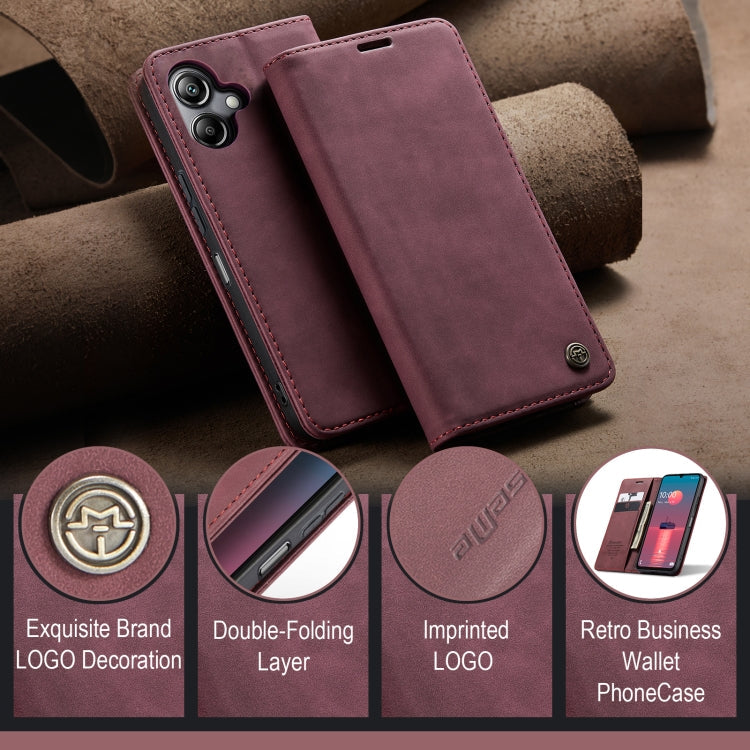 For Samsung Galaxy A07 / A06 CaseMe 013 Multifunctional Horizontal Flip Leather Phone Case(Red)