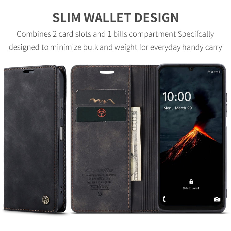 For Samsung Galaxy A07 / A06 CaseMe 013 Multifunctional Horizontal Flip Leather Phone Case(Black)