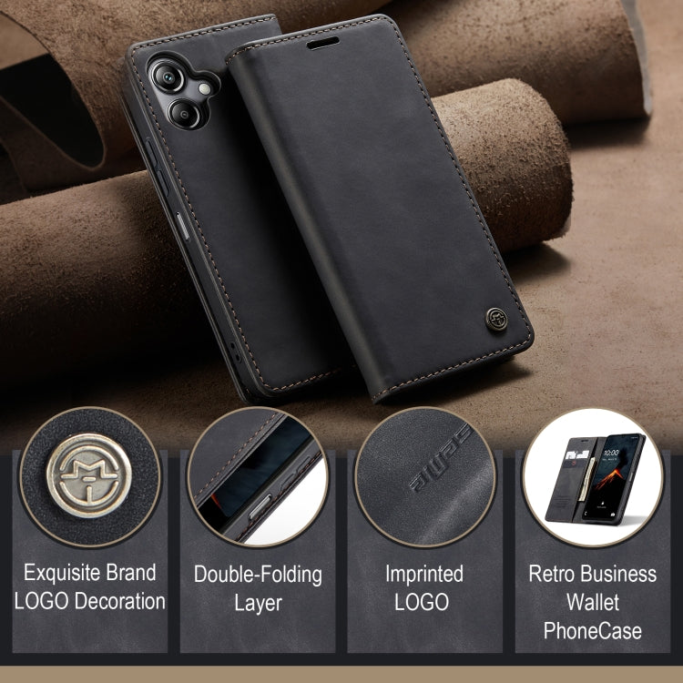 For Samsung Galaxy A07 / A06 CaseMe 013 Multifunctional Horizontal Flip Leather Phone Case(Black)