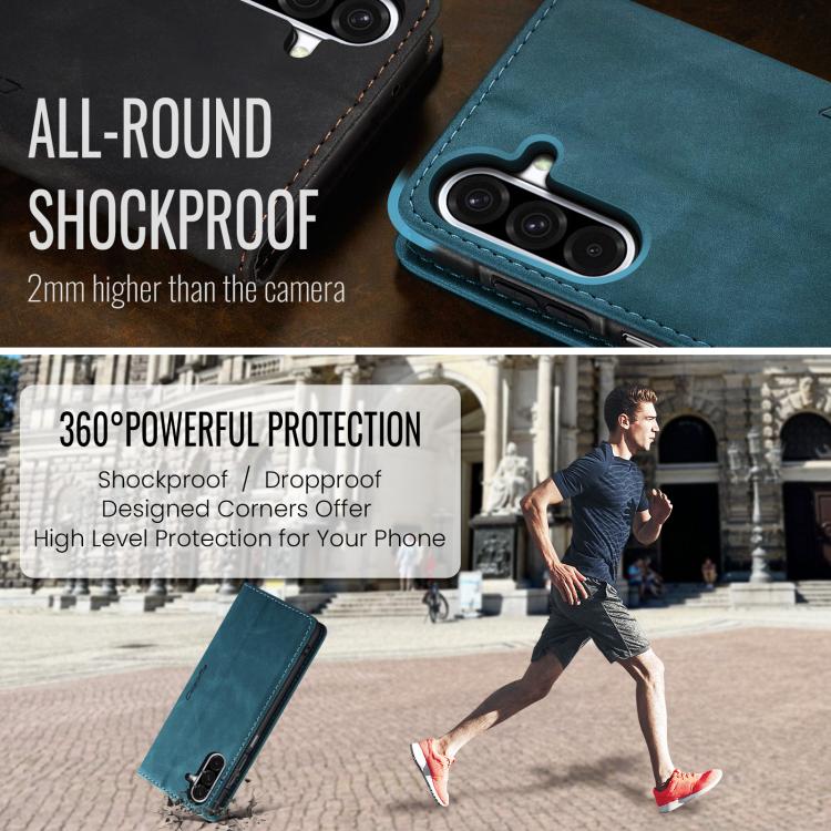 For Samsung Galaxy A26 CaseMe 013 Multifunctional Horizontal Flip Leather Phone Case(Blue)