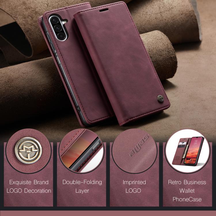 For Samsung Galaxy A26 CaseMe 013 Multifunctional Horizontal Flip Leather Phone Case(Red)