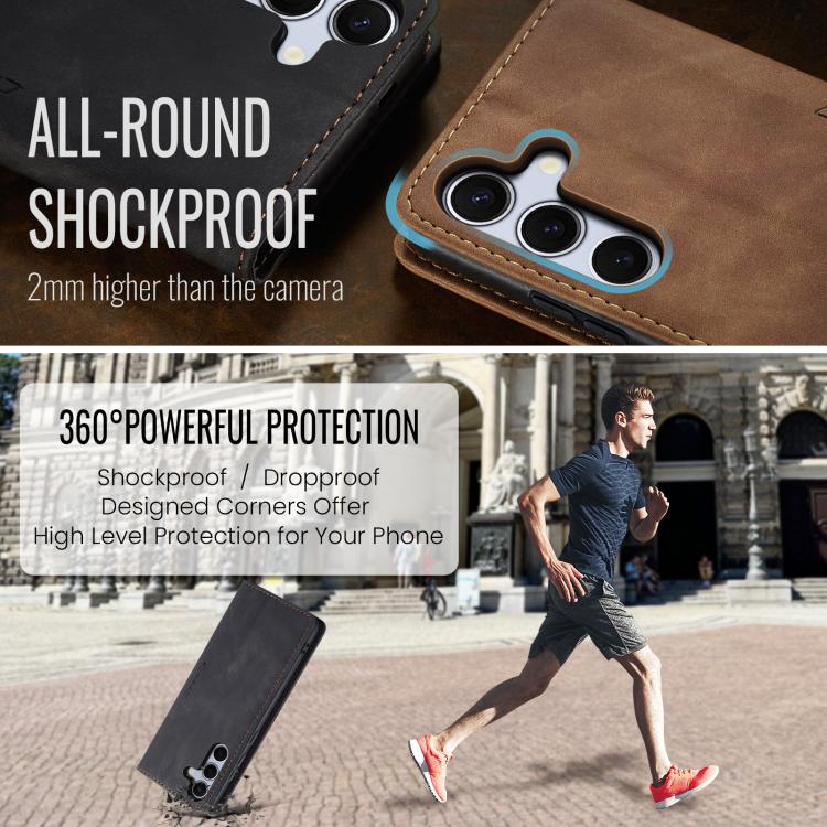For Samsung Galaxy S25+ 5G CaseMe 013 Multifunctional Horizontal Flip Leather Phone Case(Black)