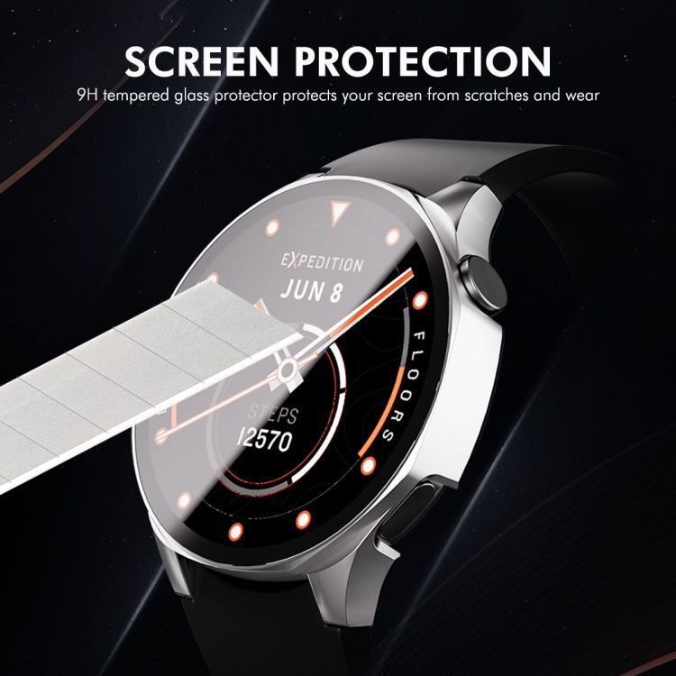 For Huawei Watch GT 5 41mm ENKAY Hat-Prince Tempered Glass Film Integrated PC Watch Case(Silver)