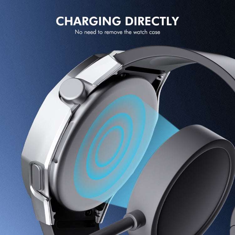 For Huawei Watch GT 5 Pro 42mm ENKAY Hat-Prince Tempered Glass Film Integrated PC Watch Case(White)