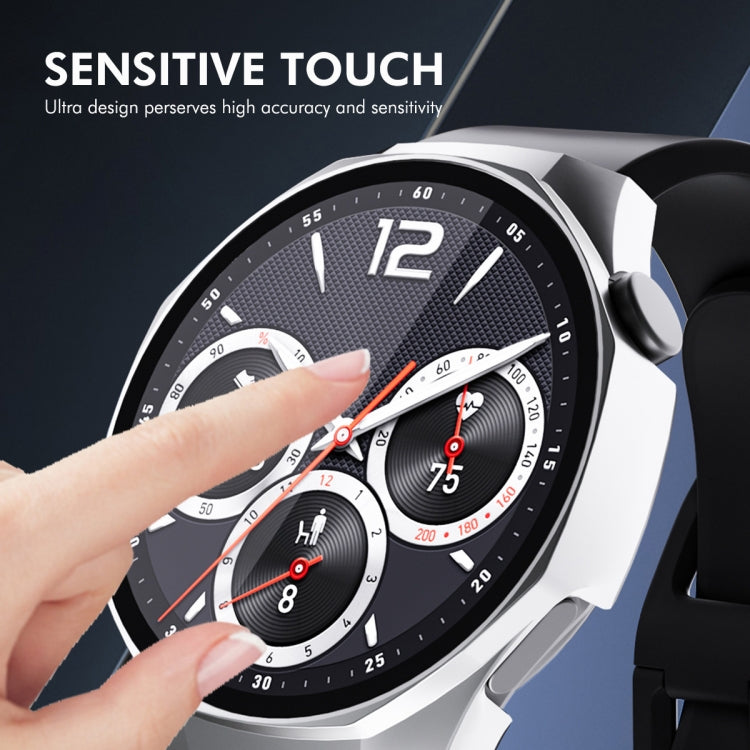 For Huawei Watch GT 5 Pro 42mm ENKAY Hat-Prince Tempered Glass Film Integrated PC Watch Case(Transparent)